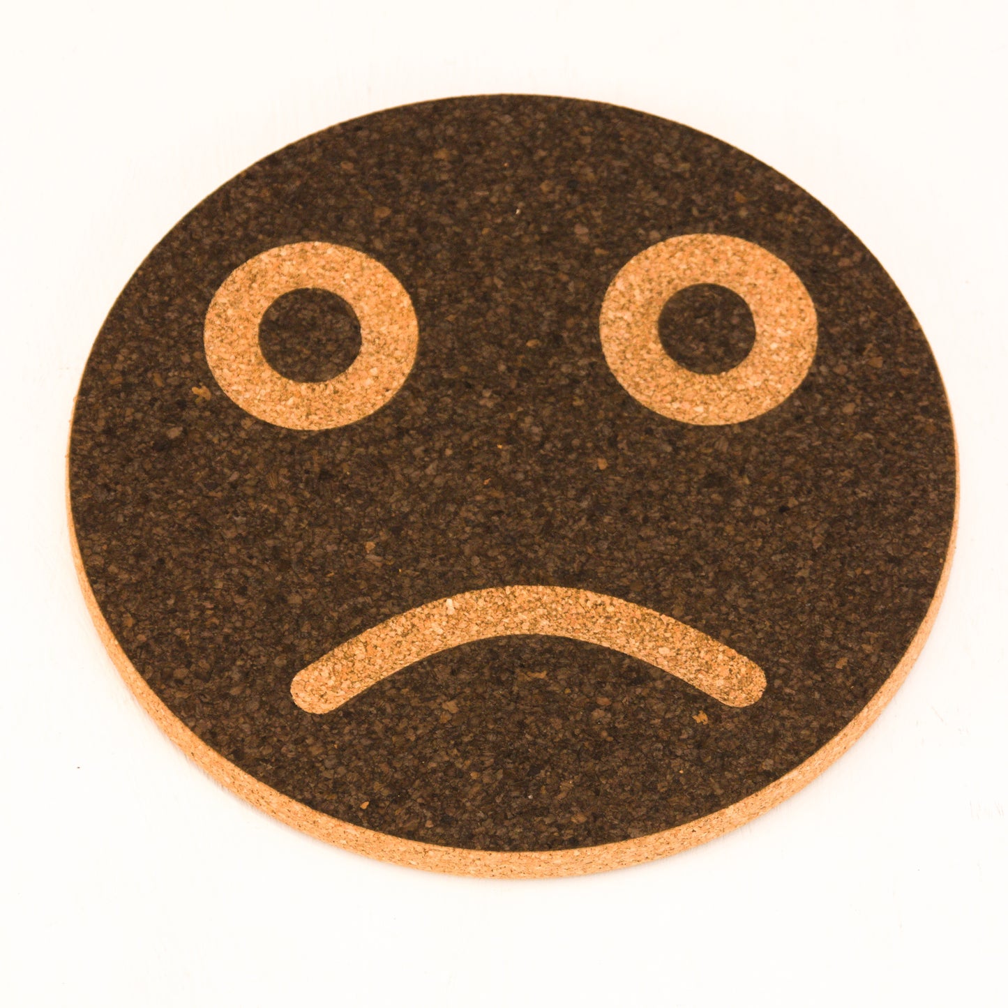 Topfuntersetzer Smiley aus Kork * Untersetzer für Töpfe, Pfannen, Flaschen * Kork Tischuntersetzer lustig